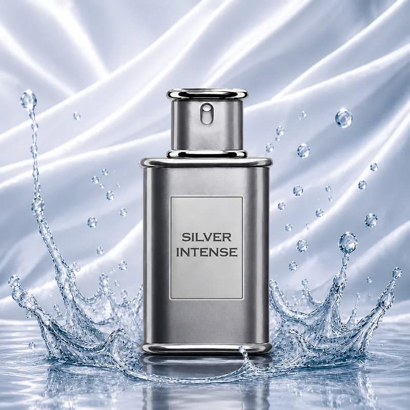 MIØ Silver Intense – Autoduft, Frisch & Aquatisch, Duftmotiv als Flakon